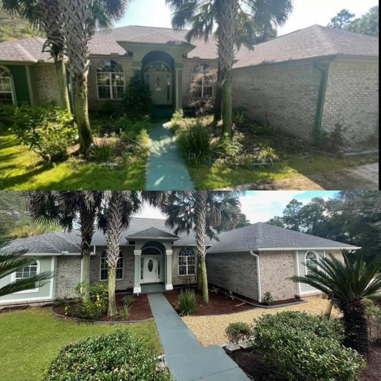 Tame the Weeds, Unleash the Beauty: Stone/Mulch Bed Installation by Zion Landscaping Services in Miramar Beach, FL